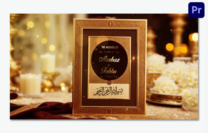 Premium and Shiny 3D Islamic Wedding Invite Slideshow